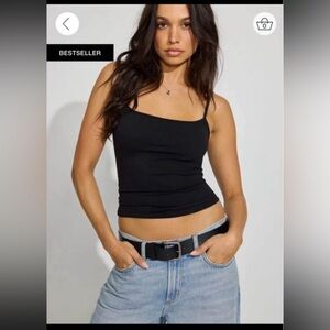 BLACK Garage Sleek Scoop Cami Tank Top - Medium